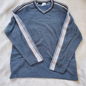 Vintage Wooden Dog Pullover Shirt w/Sleeve Accent Stripes, Sz Large